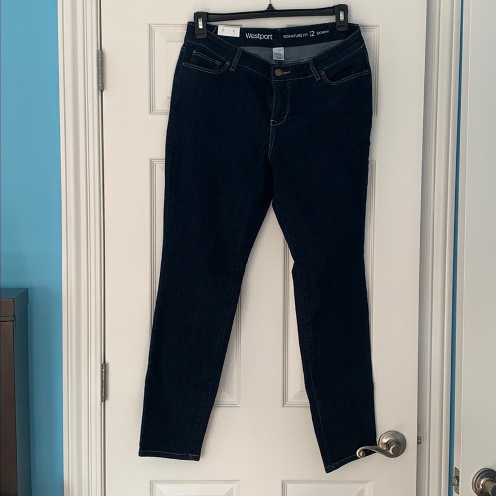 Dark blue jeans
